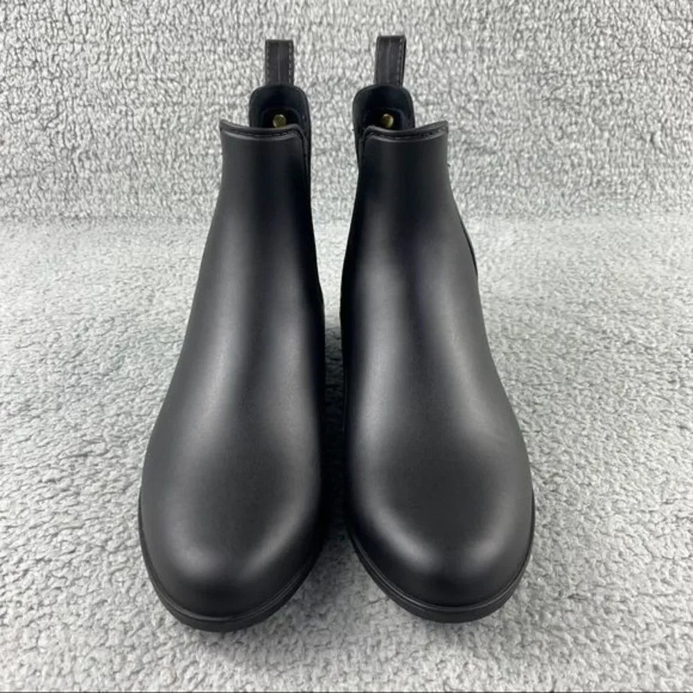Sam edelman rain Boots Tinsley Black Slip‎ On Womens 7 W Elastic Sides Ankle - Picture 3 of 14